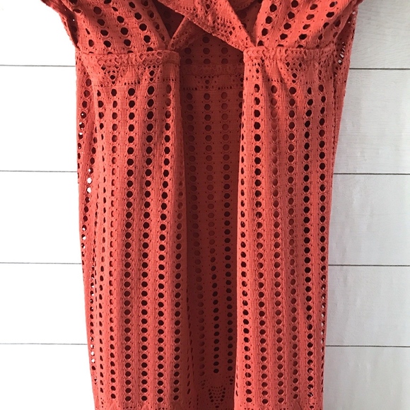 HD in Paris Orange Eyelet Piacere Midi Dress - Picture 8 of 8